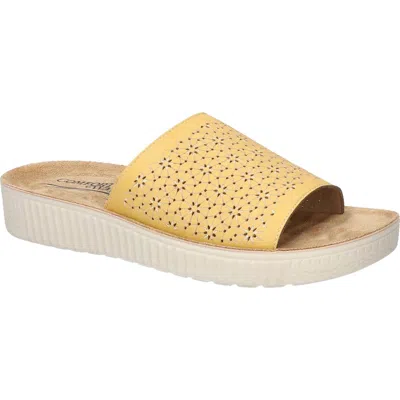 Easy Street Ivey Platform Sandal In Yellow