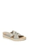 Easy Street Ja Knotted Slide Sandal In Grey