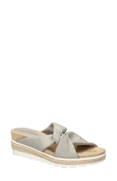 Easy Street Ja Knotted Slide Sandal In Grey