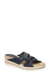 Easy Street Ja Knotted Slide Sandal In Navy