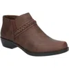 Easy Street Jalia Braided Bootie In Brown/gore