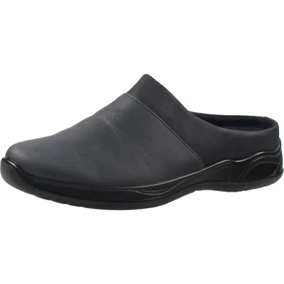 Easy Street Janalee Womens Open Back Man Made Slip-on Sneakers In Blue
