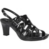 Easy Street Jetty Slingback Sandal In Black Patent