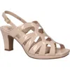 Easy Street Jetty Slingback Sandal In Nude Patent
