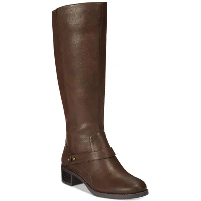 Easy Street Jewel Plus Womens Wide Calf Slip-on Knee-high Boots In Brown
