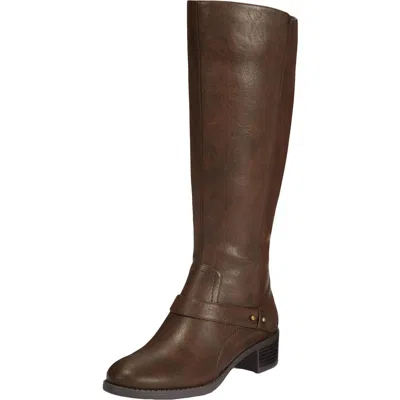 Easy Street Jewel Plus Block Heeled Boot In Brown