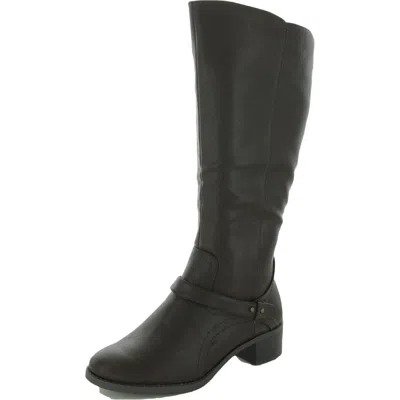 Easy Street Jewel Womens Faux-leather Tall Knee-high Boots In Brown