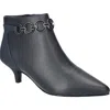 Easy Street Jinx Pointed Toe Kitten Heel Bootie In Black