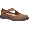 Easy Street Womens Adjustable Faux Leather Ankle Strap In Tan