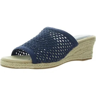 Easy Street Jubilee Womens Woven Faux Suede Espadrilles In Multi