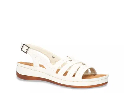 Easy Street Kehlani Wedge Sandal In White