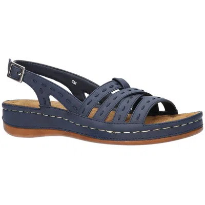Easy Street Kehlani Womens Flat Strappy Slingback Sandals In Navy