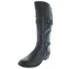 Easy Street Kelsa Plus Womens Wide Calf Faux Leather Riding Boots In Black