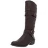Easy Street Kelsa Womens Faux Leather Embossed Riding Boots In Multi