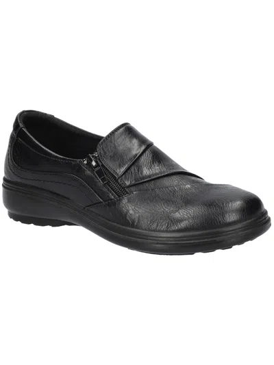 Easy Street Kimi Womens Faux Leather Comfort Insoles Clogs In Black