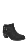 Easy Street Fernanda Womens Faux Leather Booties Ankle Boots In Black Matte