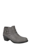 Easy Street Fernanda Womens Faux Leather Block Heel Ankle Boots In Grey Matte