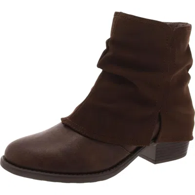 Easy Street Kudos Womens Faux Leather Ankle Booties In Multi