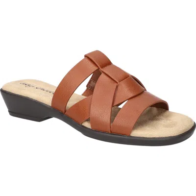 Easy Street Lakeport Slide Sandal In Cognac
