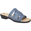 Easy Street Lakeport Slide Sandal In Denim