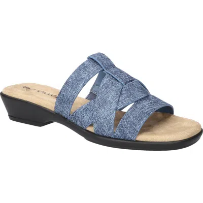 Easy Street Lakeport Slide Sandal In Denim