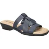 Easy Street Lakeport Slide Sandal In Navy
