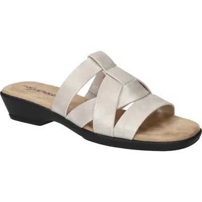 Easy Street Lakeport Slide Sandal In Silver
