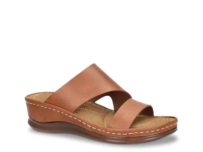Easy Street Larrain Wedge Slide In Brown