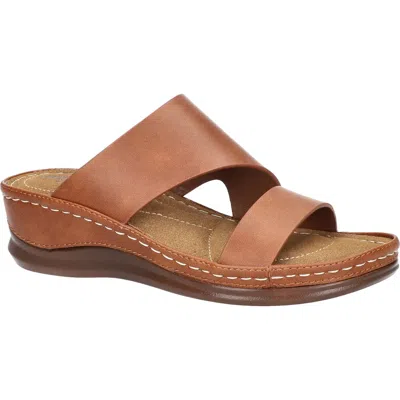 Easy Street Womens Larrain Wedge Sandals In Brown