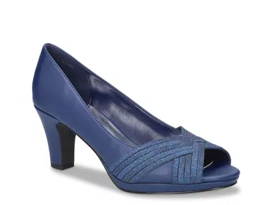 Easy Street Lavish Platform Pump In Blue