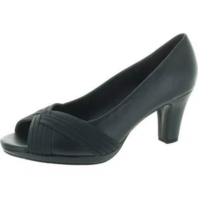 Easy Street Lavish Womens Criss-cross Faux Leather Pumps In Multi