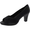 Easy Street Lavish Womens Satin Peep Toe Heels In Multi
