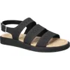 Easy Street Link Laser Cut Slingback Sandal In Black