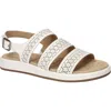 Easy Street Link Laser Cut Slingback Sandal In White