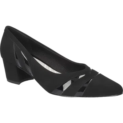 Easy Street Lizbeth Block Heel Pump In Black