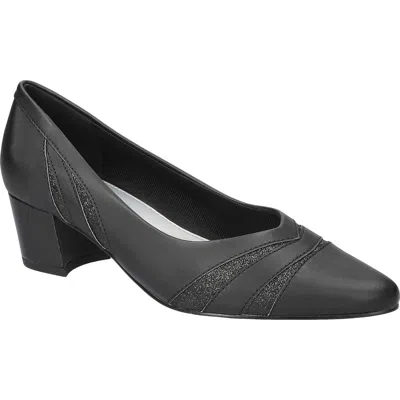 Easy Street Lizbeth Block Heel Pump In Black