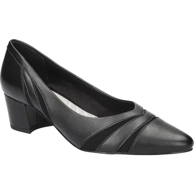 Easy Street Lizbeth Block Heel Pump In Black