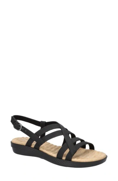 Easy Street Lobo Wedge Sandal In Black