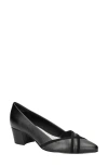 Easy Street Lotus Womens Block Heel Manmade Block Heels In Black