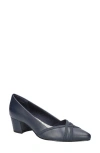 Easy Street Women's Lotus Block Heel Pumps In Navy