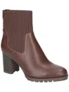 Easy Street Lucia Womens Faux Leather Zip Up Ankle Boots In Brown