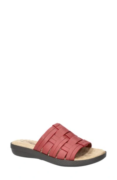 Easy Street Maha Slide Sandal In Red