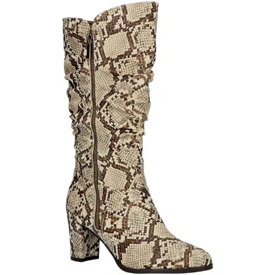 Easy Street Mara Womens Faux Leather Mid-calf Boots In Multi