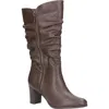 Easy Street Mara Womens Slouchy Leather Mid-calf Boots In Brown