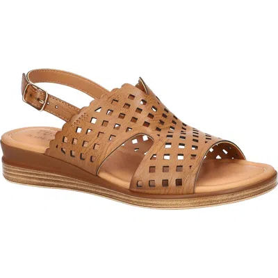 Easy Street Martella Slingback Wedge Sandal In Brown