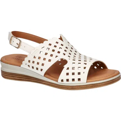 Easy Street Martella Slingback Wedge Sandal In White
