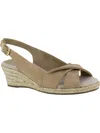 Easy Street Maureen Womens Cushioned Footbed Platform Slingback Sandals In Beige