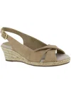 Easy Street Maureen Womens Cushioned Footbed Platform Slingback Sandals In Beige