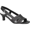 Easy Street Meghan Slingback Sandal In Black Satin