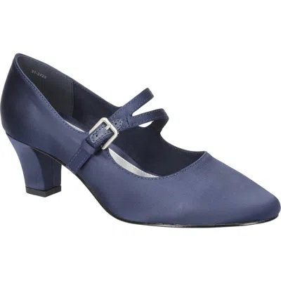 Easy Street Women's Meryl Mary Jane Pumps In Navy Satin